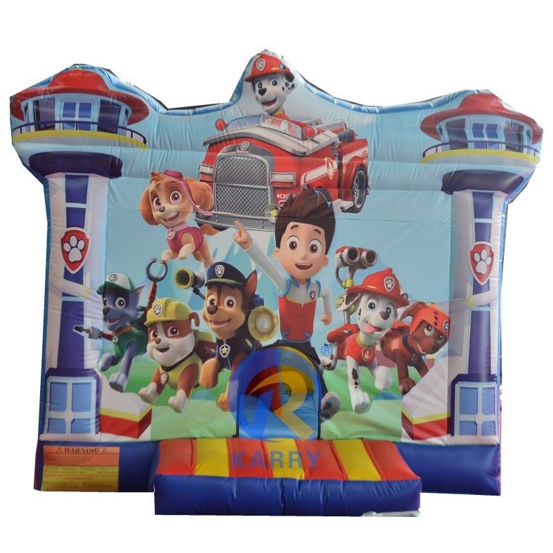 Blower Design Castello gonfiabile Combo Slide per bambini Pattuglie di cani a zampa Casa rimbalzo