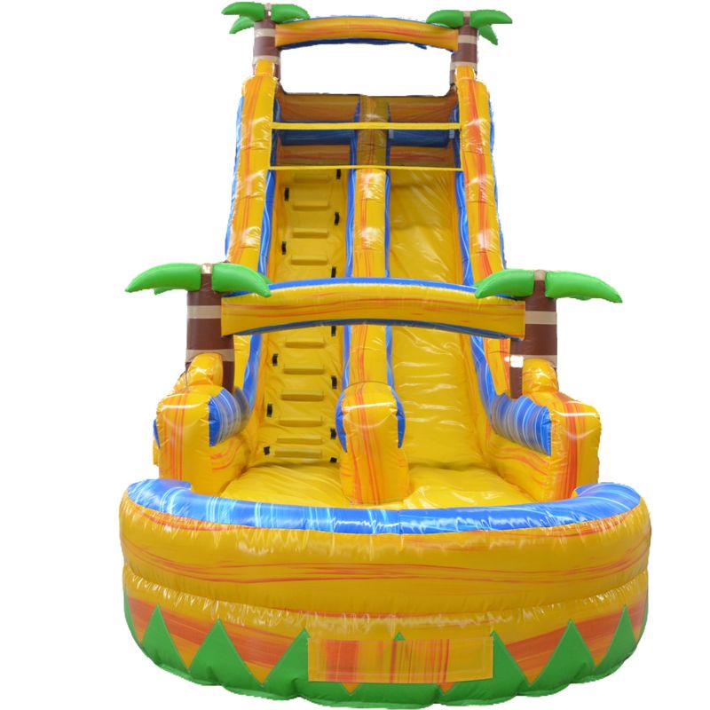 Occasione commerciale Palma multicolore scivolo d'acqua gonfiabile con piccola piscina