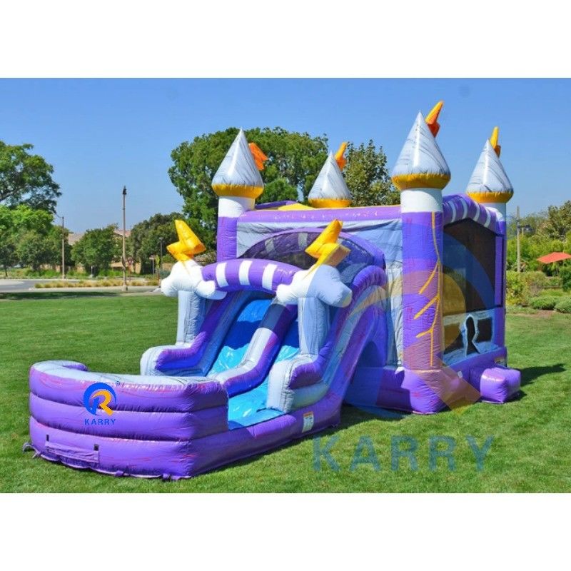 Kit di riparazione della casetta di Thunder Water Slide e Purple Bounce House inclusi per una facile manutenzione