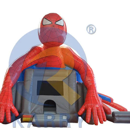 Kit di riparazione e soffiatura CE incluso Popolare Spiderman Bouncy Slide Combo per Commerciale