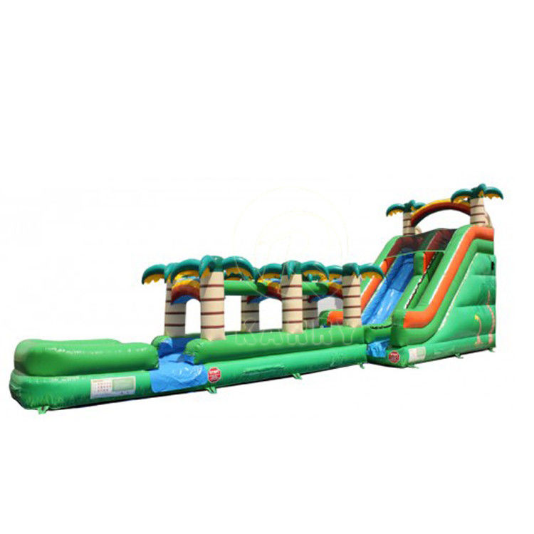 Pvc palma cortile lunghi scivolo gonfiabile scivolo d'acqua per 5-10 passeggeri festa divertimento