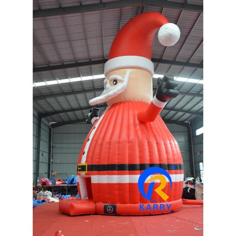 Grande casa gonfiabile per Babbo Natale, perfetta per i bambini, parco giochi all'aperto.