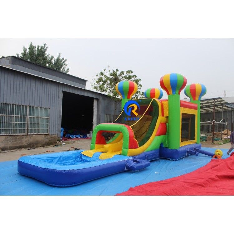 Set di scivoli a castello gonfiabile con pennarella in PVC per bambini con palloncini colorati e casa rimbalzata