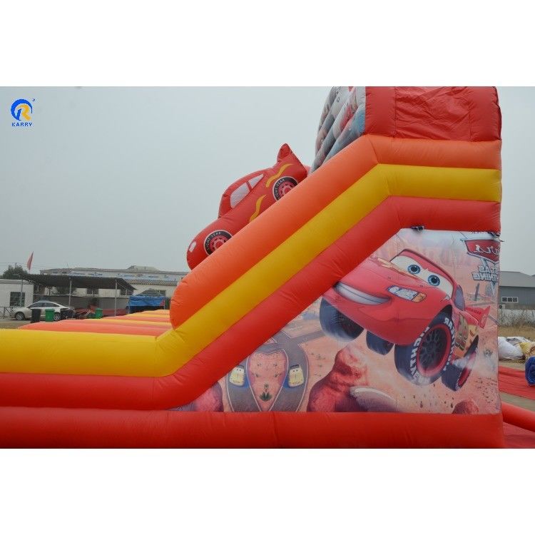 Adult Bouncy Double Slide Inflatabile Water Slide Pool Cars per il divertimento all'aria aperta