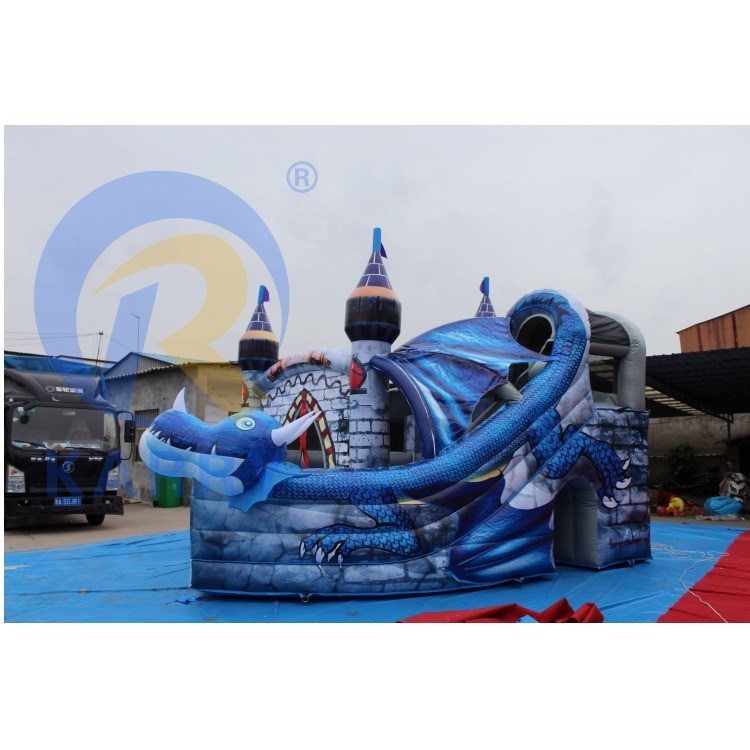 Kit di riparazione di accessori inclusi in Trend 3D Blue Dragon Castello gonfiabile con scivolo