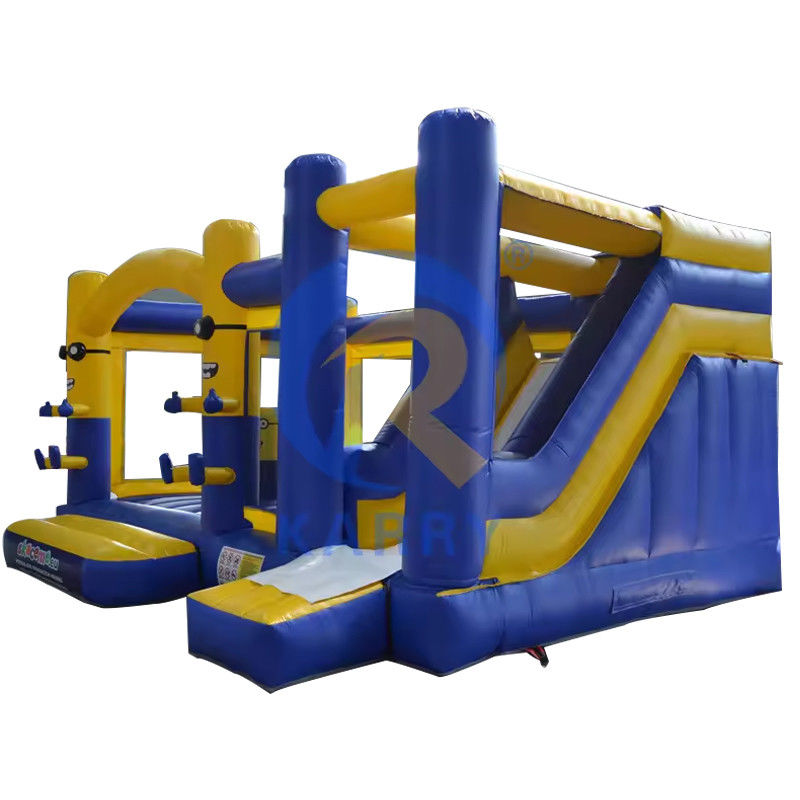 PORTABLE Outdoor Commercial Bouncy Inflatable Slide Bounce House con il logo del cliente
