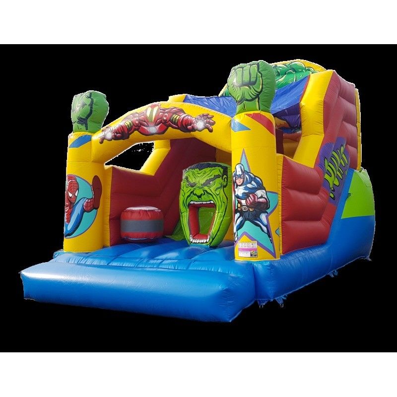 Dimensioni opzionali 3D Monster Casa gonfiabile rimbalzatore con scivolo asciutto Combo Air Bouncer