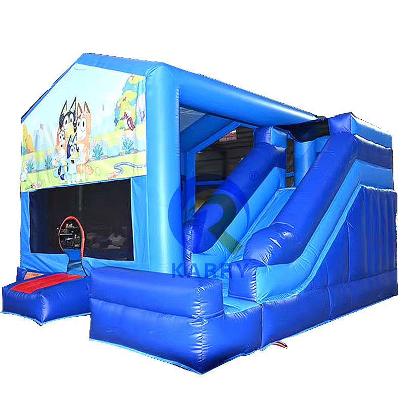 Noleggio di festa, buttafuori gonfiabile, bluey, casa a rimbalzo con range di età di 14 anni.
