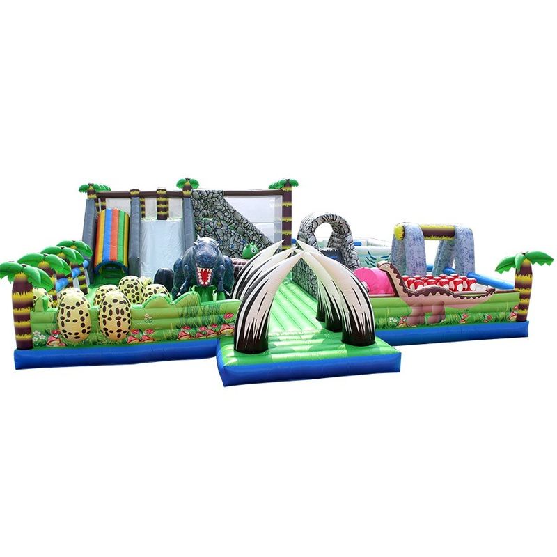 Certificato CE Portable Dino Inflatable Trampoline Bouncer Combo City Slide per bambini