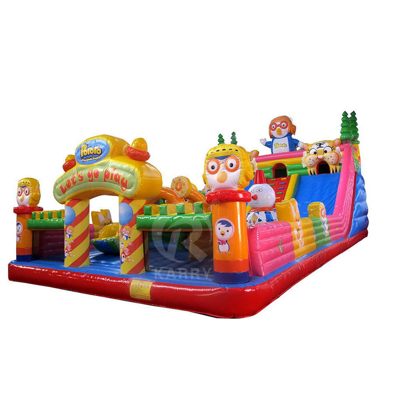 Parco di divertimenti all'aria aperta gonfiabile Fun City Bouncer Slide per affitto di feste commerciali