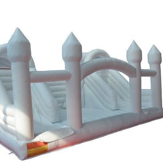 Parco giochi all'aria aperta castello gonfiabile combo rimbalzo per il matrimonio bianco unisex partito gioco