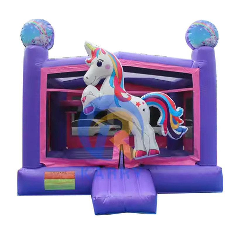Unisex 3D Rainbow Unicorn Inflatabile Castello per dimensioni personalizzate Bouncy Castle House