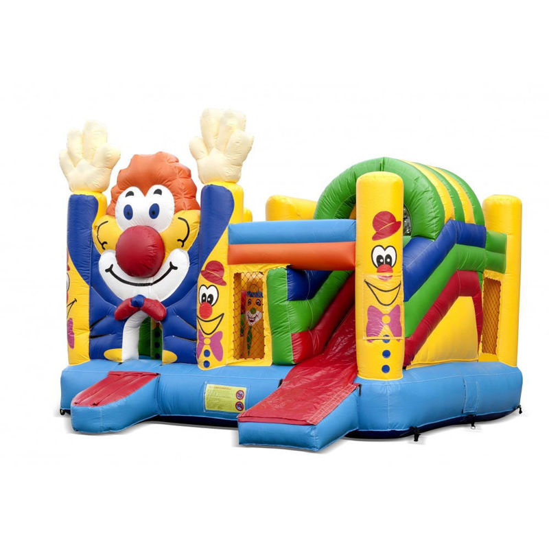 Bambini Clown Bouncer gonfiabile Parco giochi all'aperto con diapositiva Spedizione via mare / vendita aerea