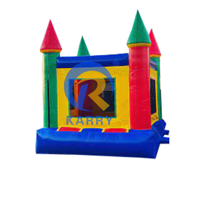 Colore personalizzato Bounce House gonfiabile Castello Jumper con anello da basket Verde Blu