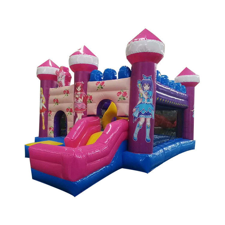 Ragazze Rosa Cartone animato Bala Fata Magica Bouncer gonfiabile Castello con diapositiva 6 * 4 * 3.5m Dimensione