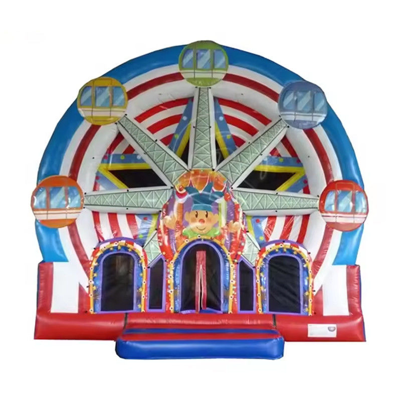 Parco giochi esterno portatile per bambini divertimento ruota panoramica castello gonfiabile casa salta