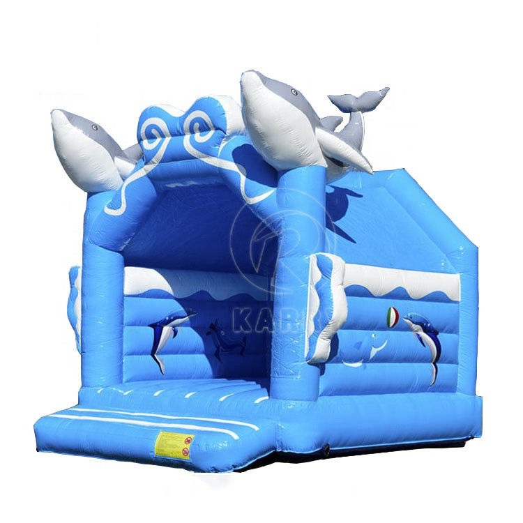 Accessori di fili Happy Hop Bouncer Castello per bambini Cartone animato Dophin giocattolo gonfiabile