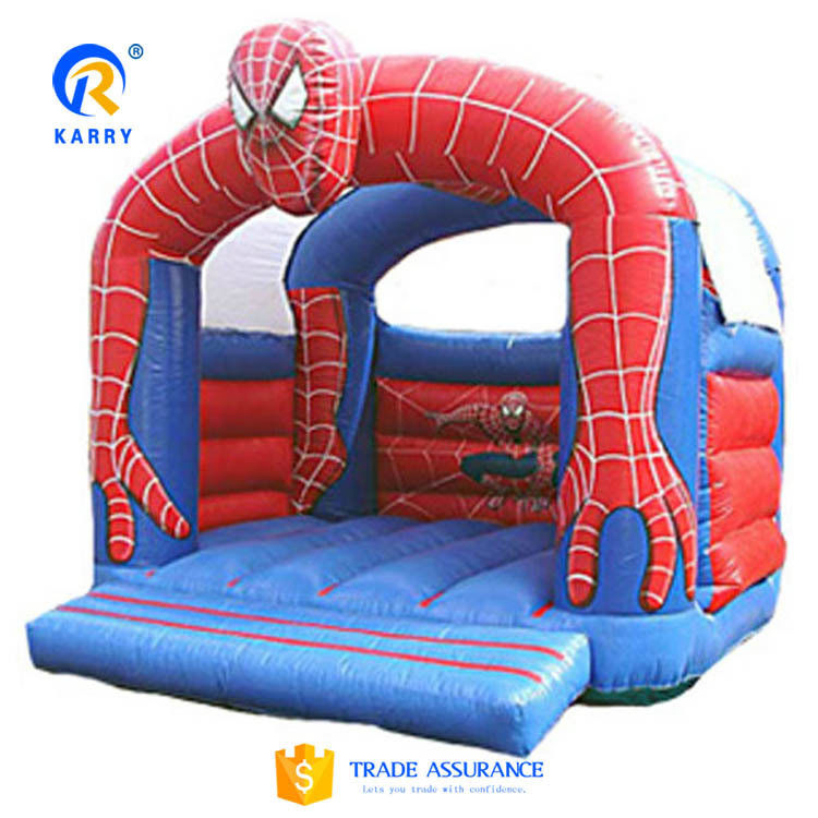 PVC colore personalizzato Spider-Man Castello saltellante per bambini all'aria aperta giochi sportivi gonfiabili